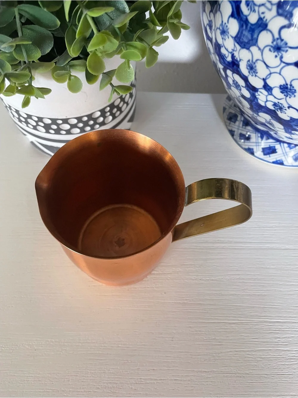 Vintage Coppercraft Guild Copper and Brass Creamer pitcher Mid Century Modern